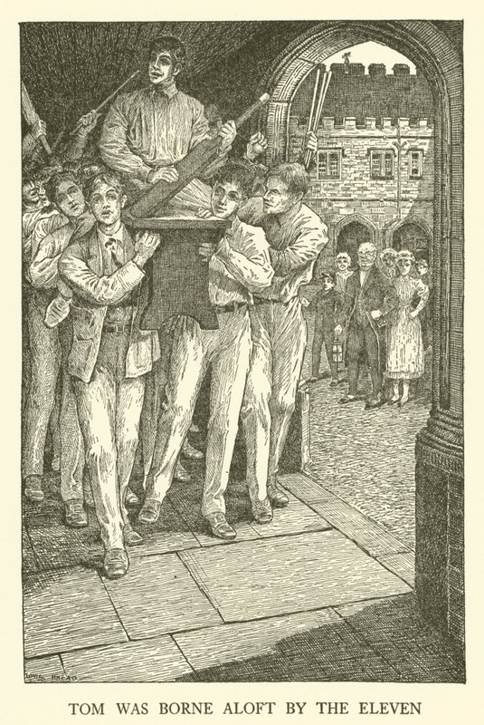 Illustration für Tom Browns Schulzeit von Louis John Rhead