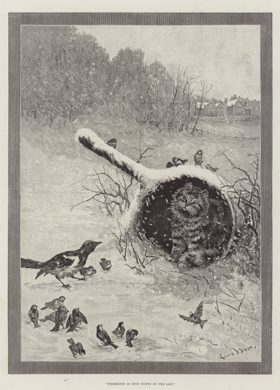 Besitz ist neun Zehntel des Gesetzes von Louis Wain