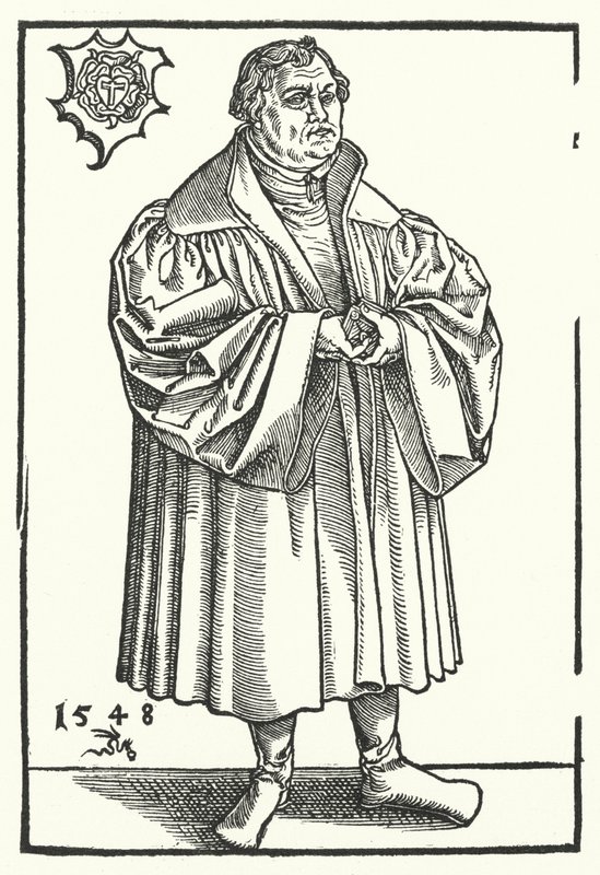 Der deutsche protestantische Reformator Martin Luther im späteren Leben von Lucas the Elder (after) Cranach