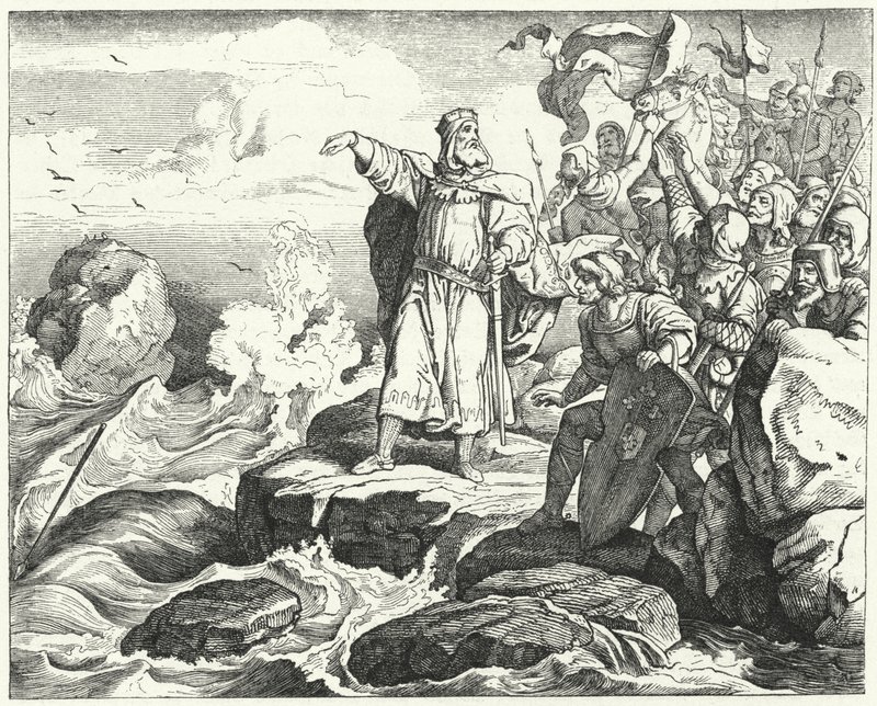 Otto I. von Deutschland an den Ufern der Nordsee von Ludwig Adrian Richter