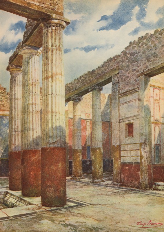Pompeji: Patrizierhaus, Säulenatrium von Luigi Bazzani