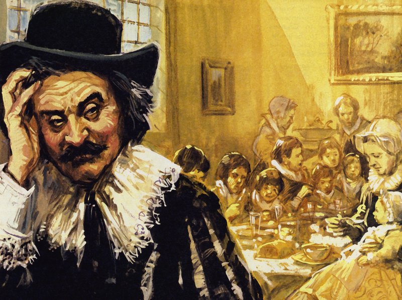 Hals hatte Schwierigkeiten, seine Kinder zu ernähren, als er in Not geriet von Luis Arcas Brauner