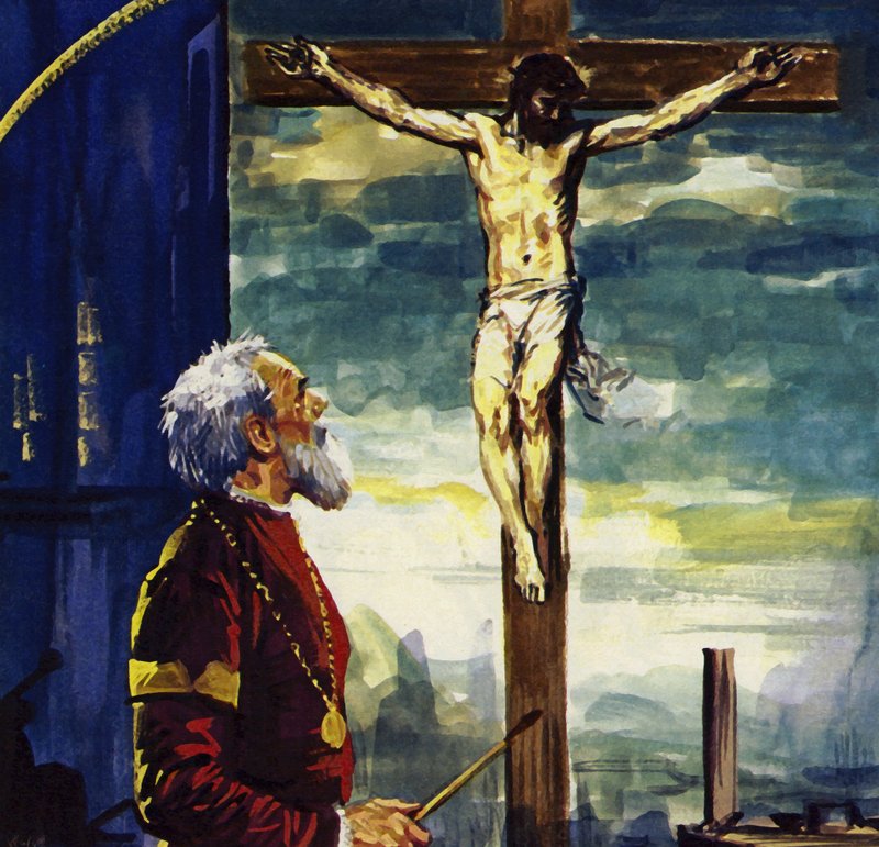 Titian malte viele Bilder für König Philipp II. von Spanien, darunter seine berühmte Kreuzigung von Luis Arcas Brauner