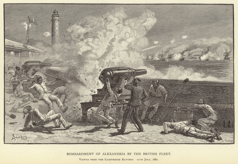 Bombardierung von Alexandria durch die britische Flotte von M. Schonberg