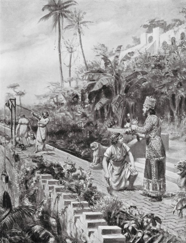 Die hängenden Gärten von Babylon von Margaret (after) Dovaston