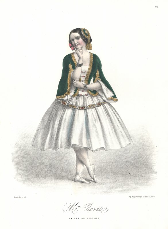 Italienische Balletttänzerin Carolina Rosati im Ballett Le Corsaire von Adolphe Adam an der Pariser Oper von Marie Alexandre (after) Alophe