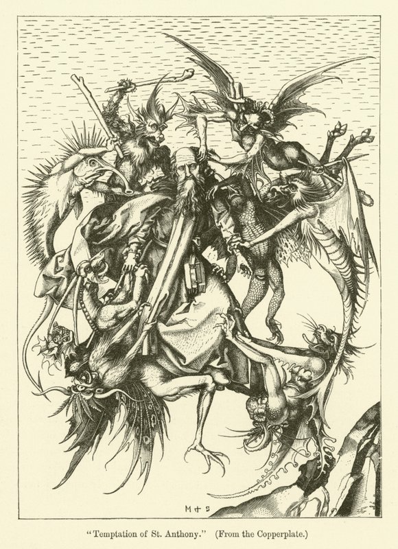 Die Versuchung des heiligen Antonius von Martin (after) Schongauer
