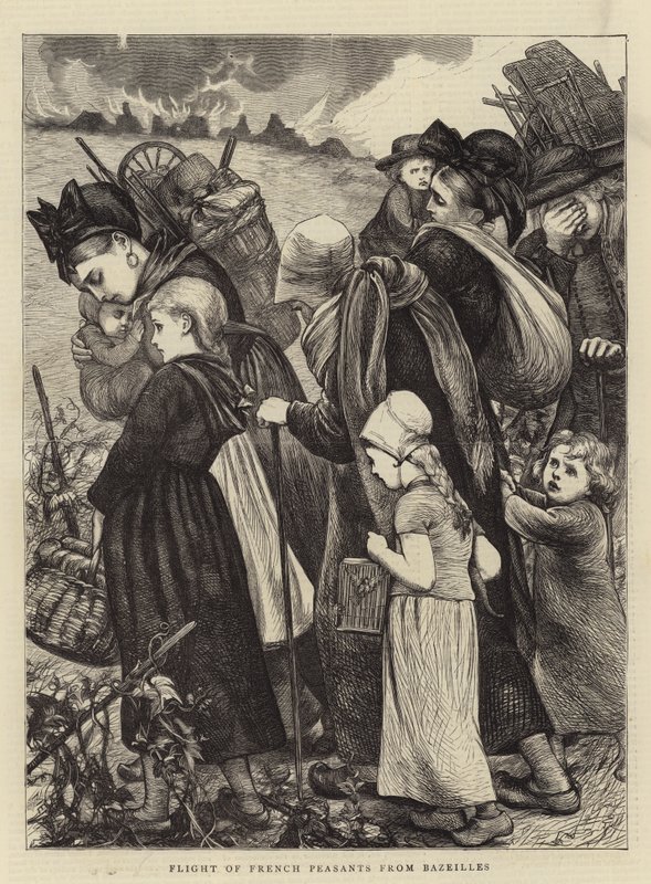 Flucht französischer Bauern aus Bazeilles von Mary Ellen Edwards