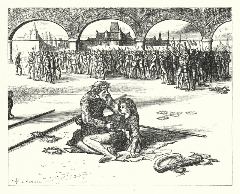 Die Legende von der Feder des Prinzen (Gravur) von Matthew James (attr. to) Lawless