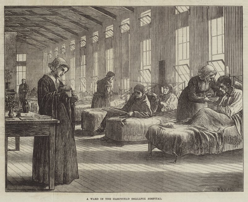 Eine Station im Hampstead-Pockenkrankenhaus von Matthew White Ridley