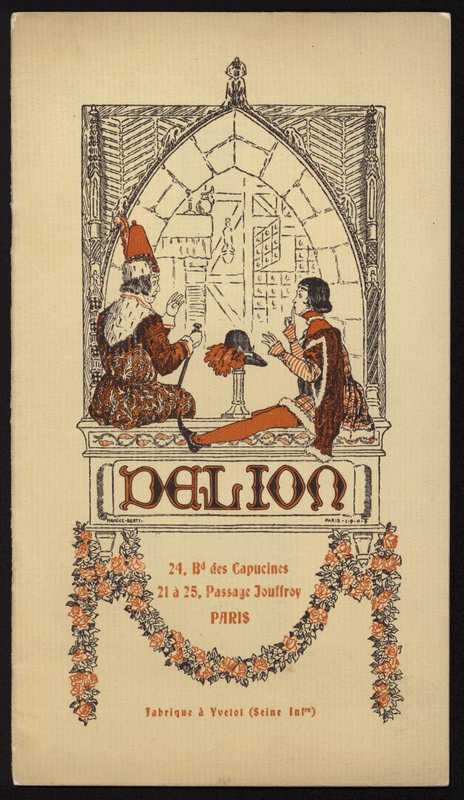 Titelillustration für Hutkatalog von Delion, Paris, 1908 von Maurice Berty
