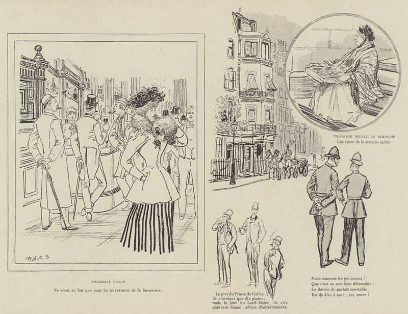 Illustration für La Vie De Londres von Mars von Maurice Charles Mathieu Bonvoisin