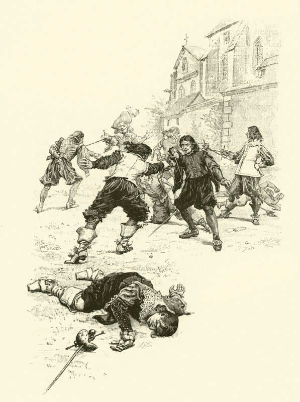 Illustration für Die drei Musketiere von Maurice Leloir