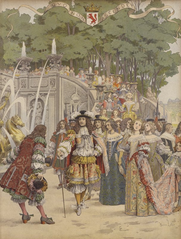 Nicolas Fouquet empfängt König Ludwig XIV. in Vaux von Maurice Leloir