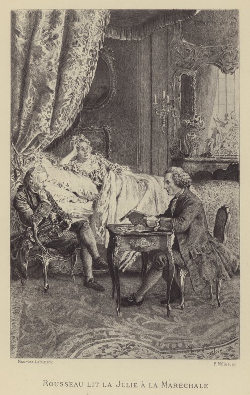 Rousseau liest seine Novelle Julie der Marschallin vor von Maurice Leloir
