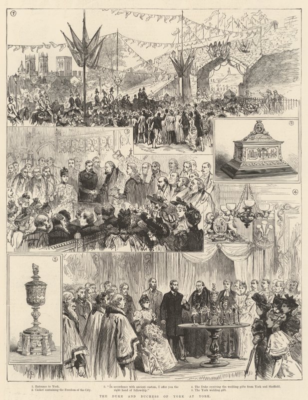 Der Herzog und die Herzogin von York in York von Melton Prior