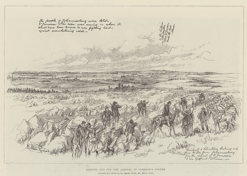 Ausschau nach der Ankunft von Jamesons Kolonne von Melton (after) Prior