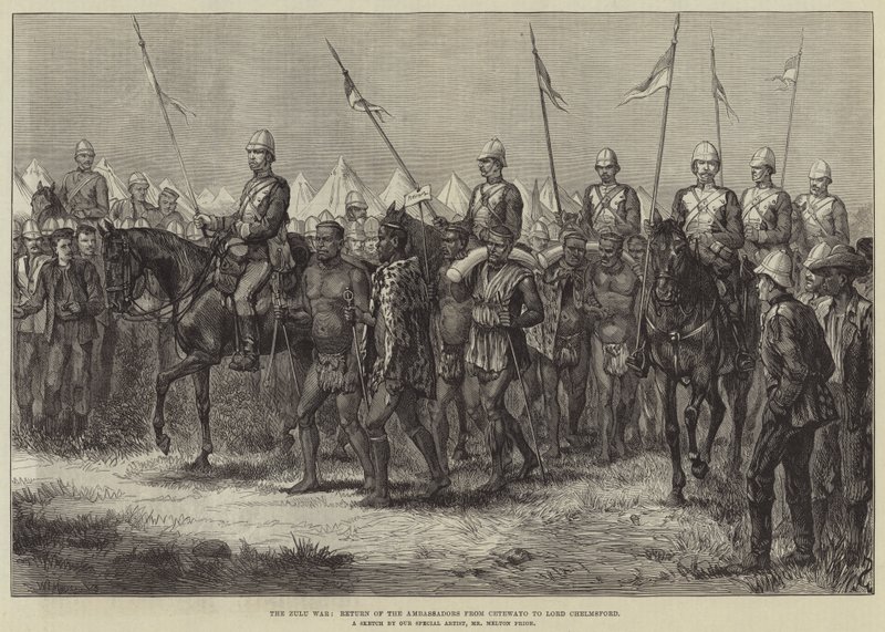 Der Zulukrieg, Rückkehr der Botschafter von Cetewayo zu Lord Chelmsford von Melton Prior