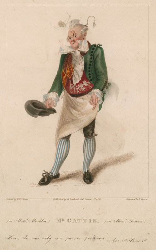 Herr Gattie als Monsieur Morbleu in Monsieur Tonson von Michael William Sharp