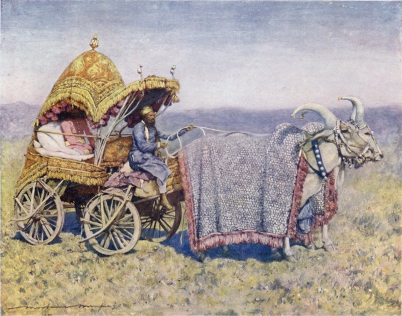 Ein einheimischer Ochsenkarren aus Bikanir von Mortimer Ludington Menpes