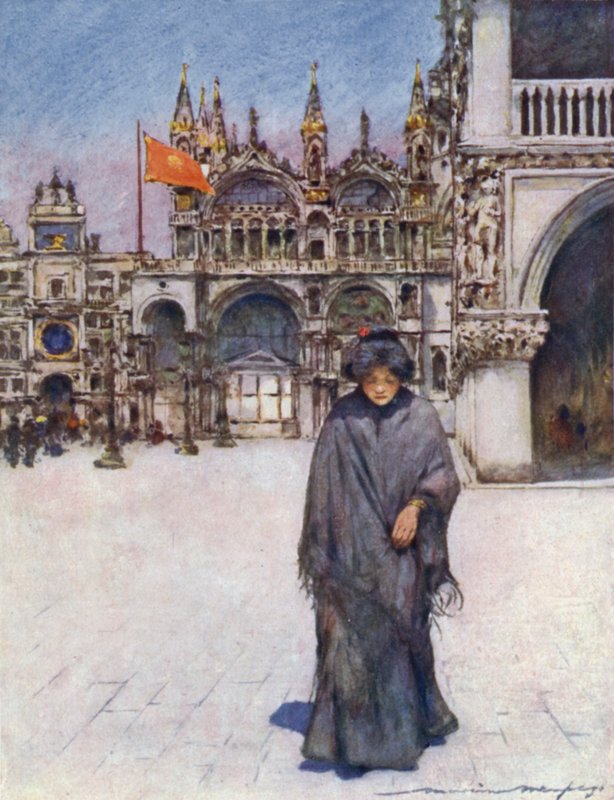 Überqueren der Piazza von Mortimer Ludington Menpes