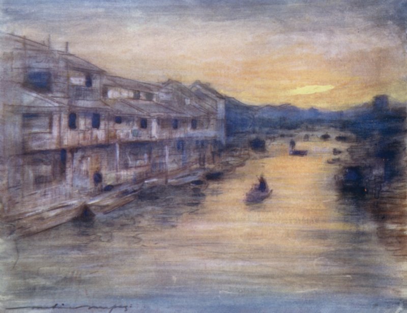 Am Großen Kanal, Osaka von Mortimer Ludington Menpes