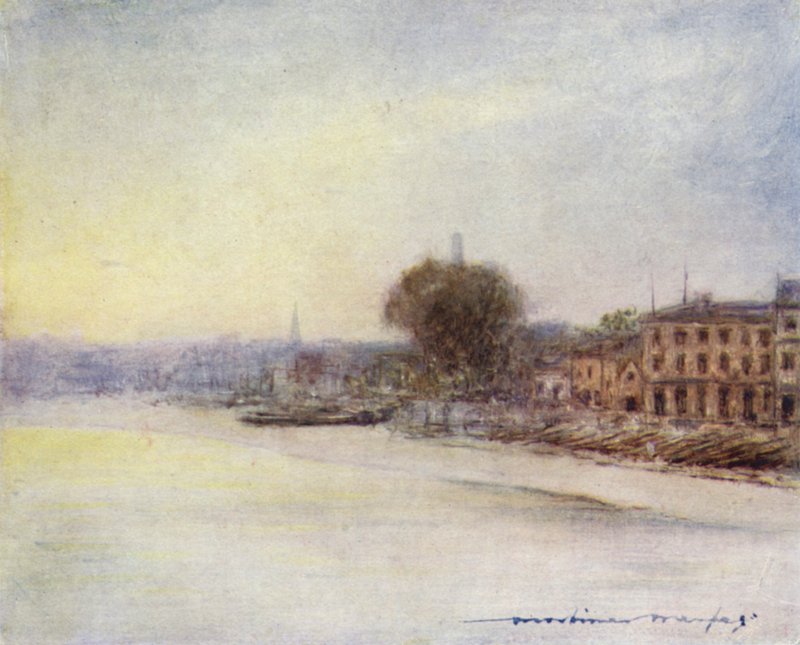 Jenseits der Hammersmith-Brücke von Mortimer Ludington Menpes