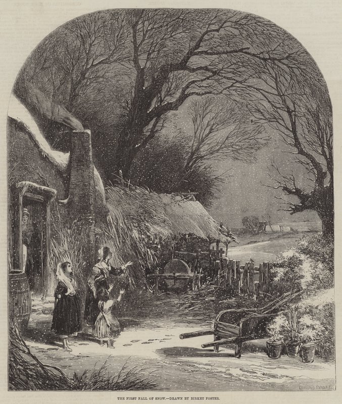 Der erste Schneefall von Myles Birket Foster