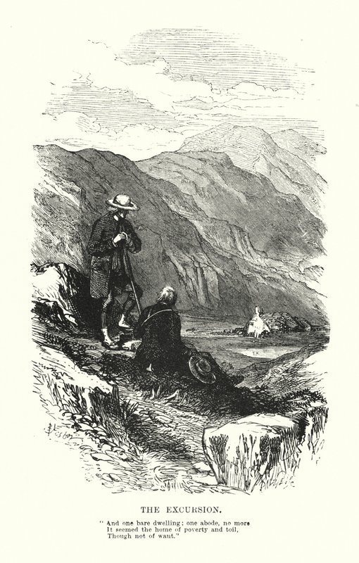 William Wordsworth: The Excursion (Gravur) von Myles Birket (after) Foster