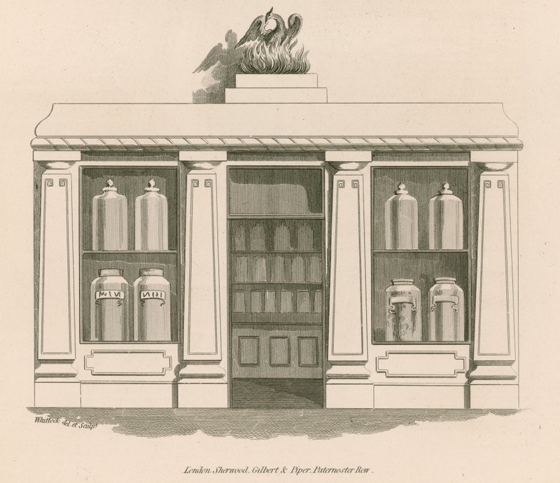 Apotheke, Great Russell Street, Bloomsbury von Nathaniel Whittock