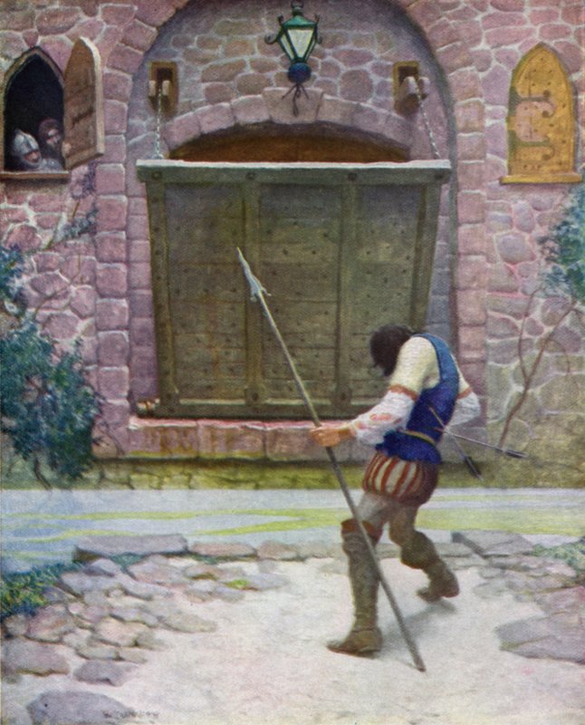 Illustration zu Der Schwarze Pfeil von Robert Louis Stevenson von Newell Convers Wyeth