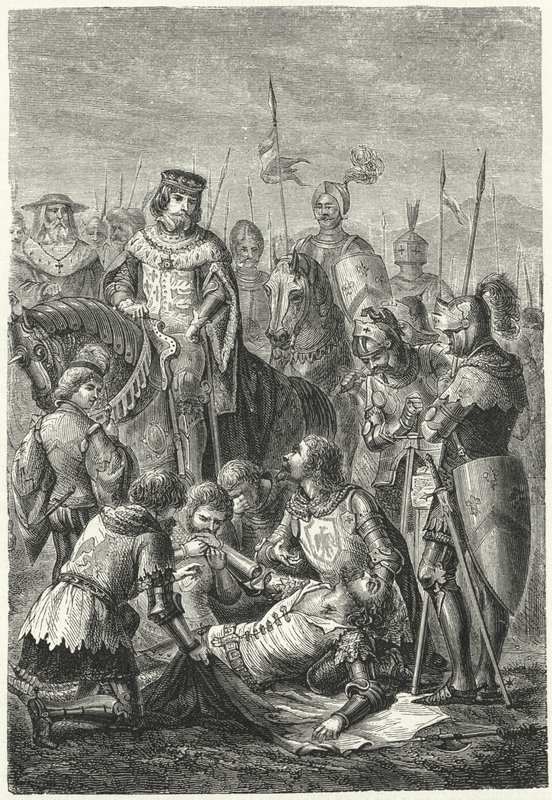 Der Tod von Manfred von Sizilien in der Schlacht bei Benevent von Niccolo Sanesi