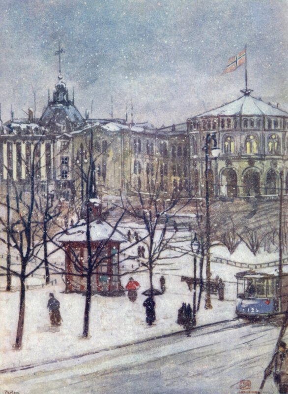 Norwegen: Das Parlament (Storthing), Christiania von Nico Jungman