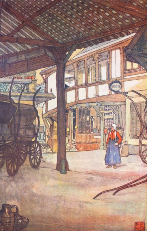 Ein Hotelhof, Rouen von Nico Jungmann