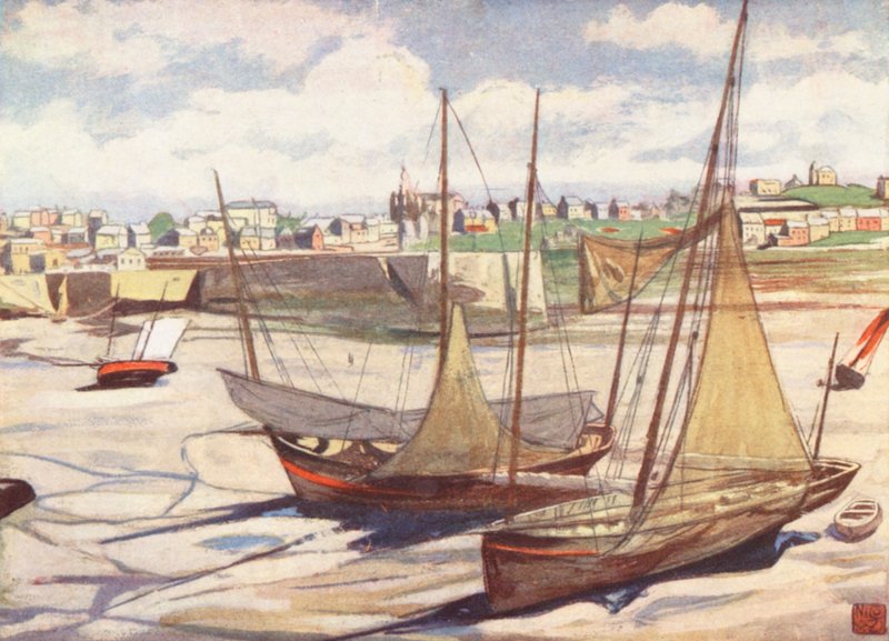 Der Hafen bei Ebbe, Granville von Nico Jungmann