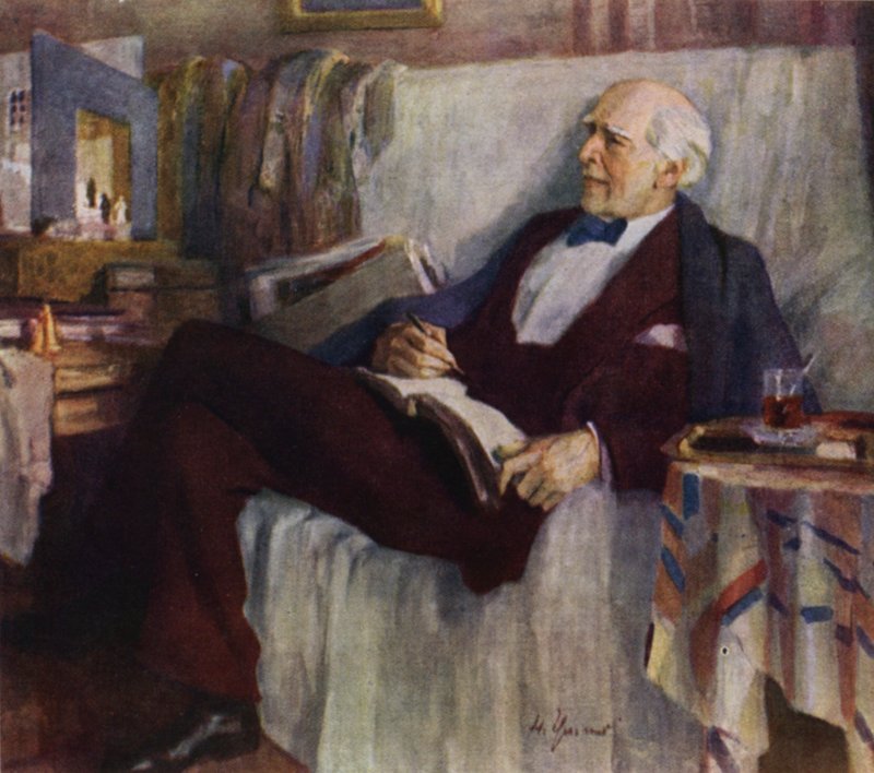 Porträt des russischen Schauspielers und Theaterregisseurs Konstantin Stanislavski bei der Arbeit von Nikolai Pavlovich Ulyanov