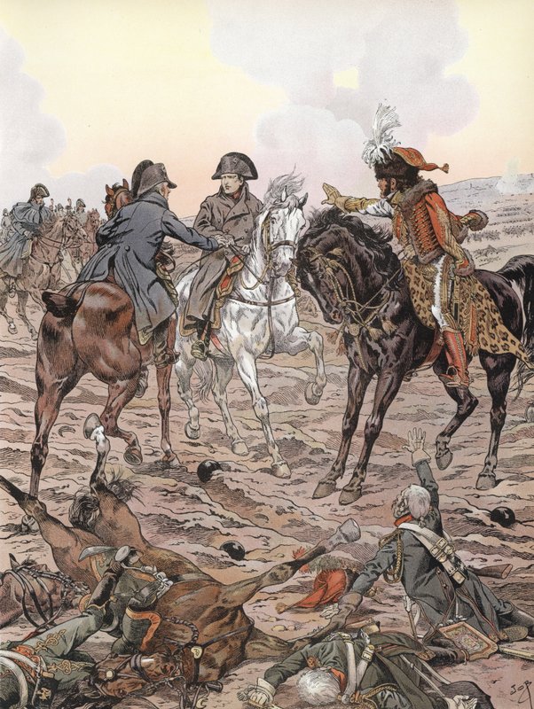 Napoleon während der Schlacht bei Austerlitz von Onfray de Breville Job