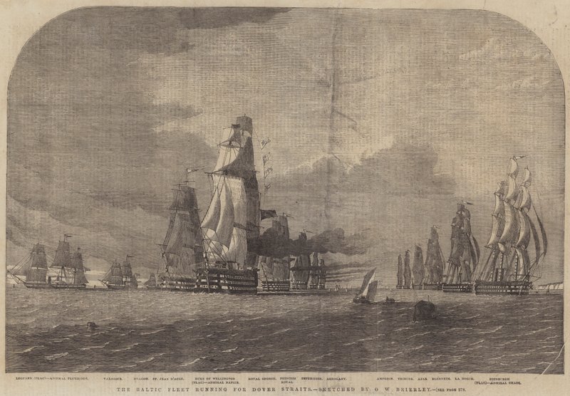 Die Baltische Flotte läuft auf die Doverstraße zu von Oswald Walters Brierly