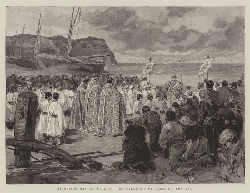 Himmelfahrtstag in Etretat, die Zeremonie der Segnung des Meeres von Oswaldo Tofani