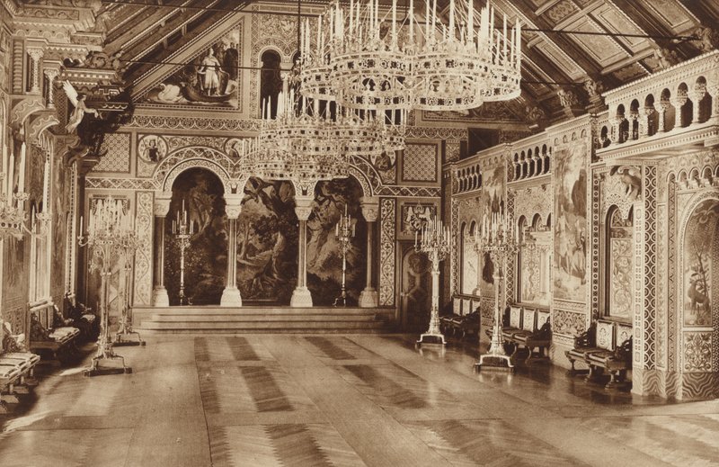 Bayerisches Königsschloss Neuschwanstein, der Sängersaal von Otto Ballerstedt