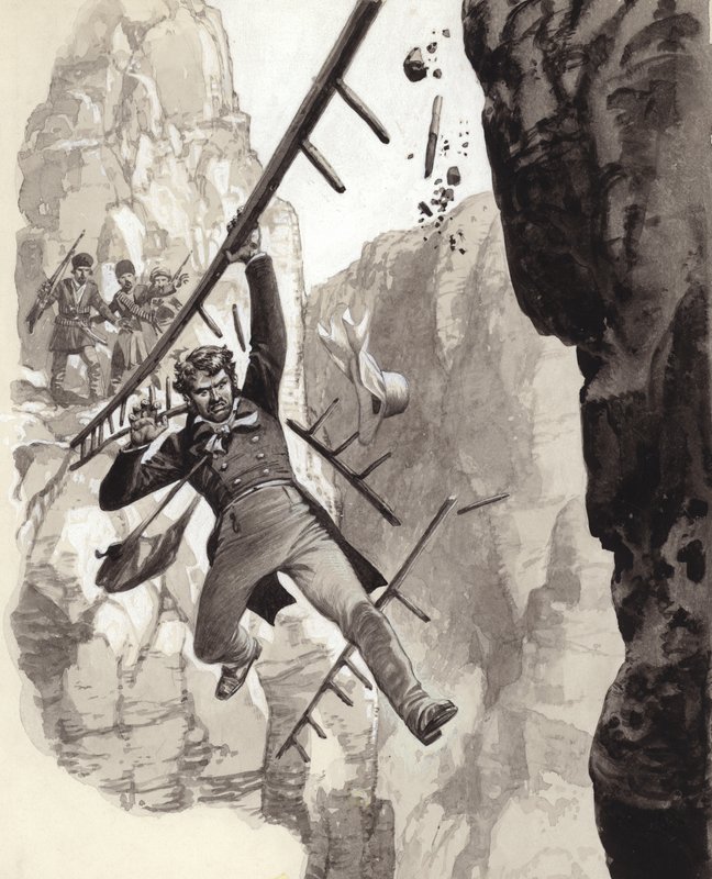 Henry Creswicke Rawlinson in Behistun von Pat (1907 95) Nicolle