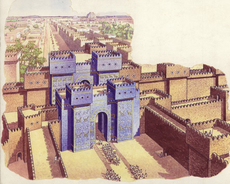 Das Ischtar-Tor von Babylon von Pat (1907-95) Nicolle