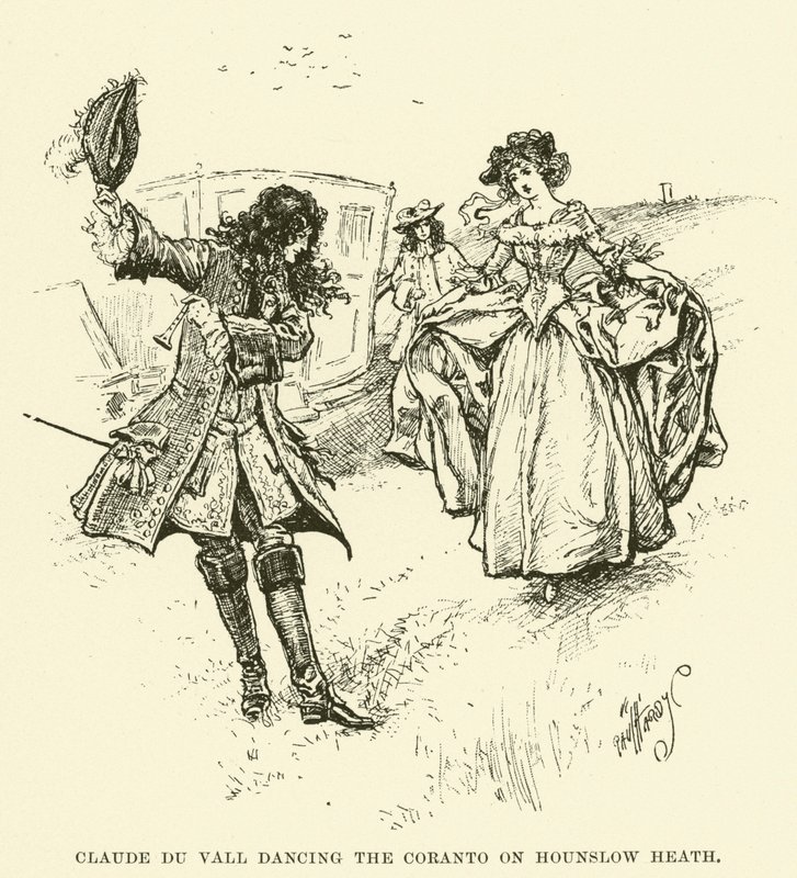 Claude du Vall tanzt den Coranto auf Hounslow Heath von Paul Hardy