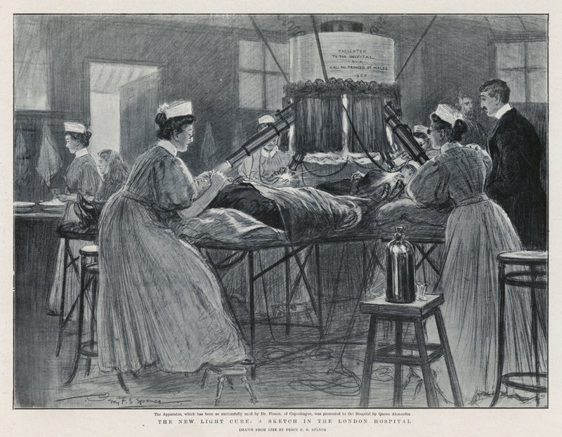 Die neue Lichttherapie: Eine Skizze im Londoner Krankenhaus von Percy F.S. Spence