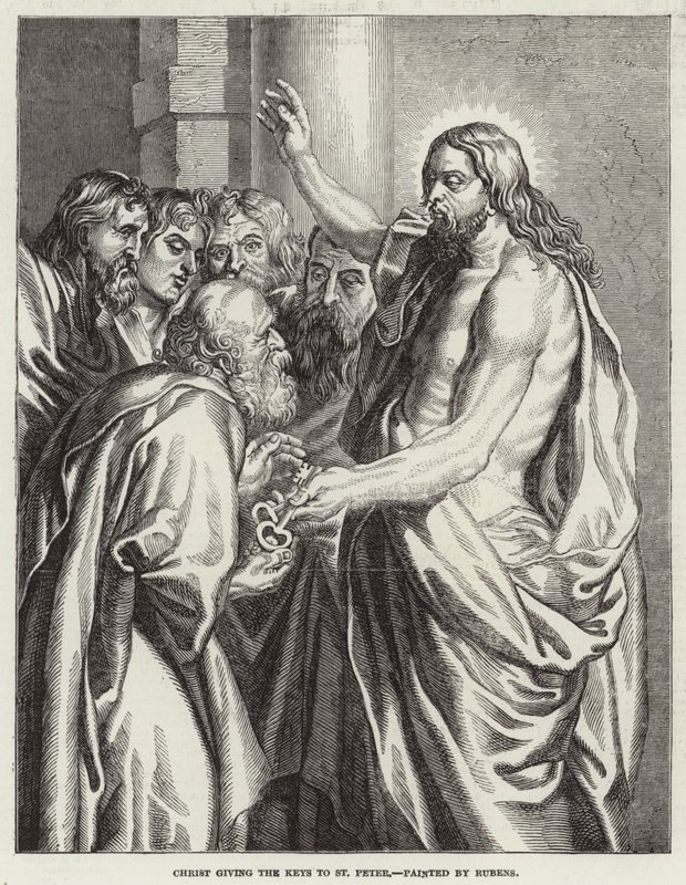 Christus übergibt Petrus die Schlüssel von Peter Paul Rubens