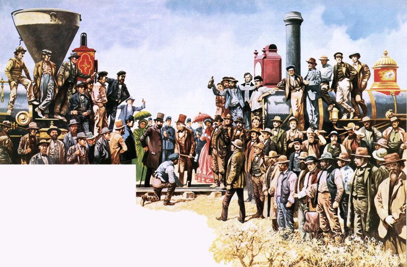 Zusammenführung der Union Pacific und Central Pacific Eisenbahnen von Peter Jackson