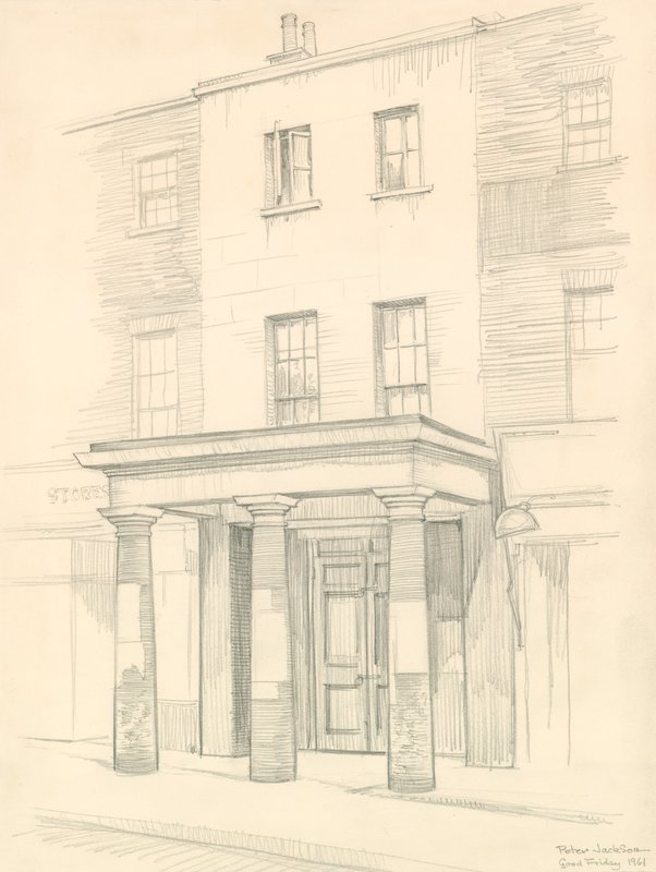 Marylebone Theatre, London, Eingang in der Church Street, erbaut 1837 von Peter Jackson