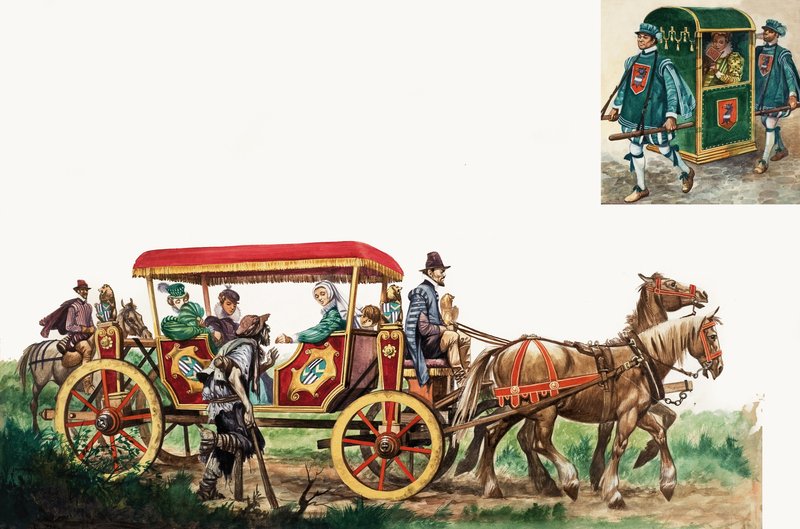 Öffentliche Verkehrsmittel: Pferd, Kutsche und Sänfte von Peter Jackson