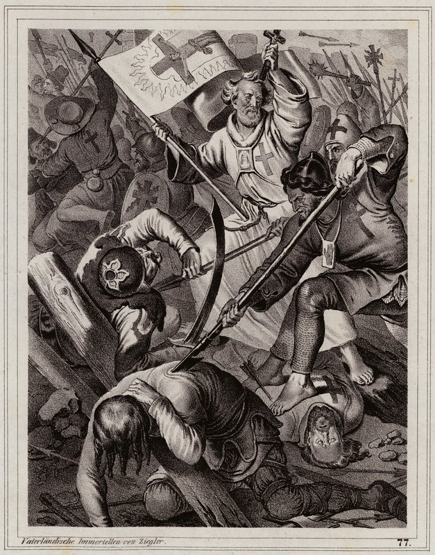 Peter der Einsiedler führt den Volkskreuzzug an von Peter Johann Nepomuk Geiger