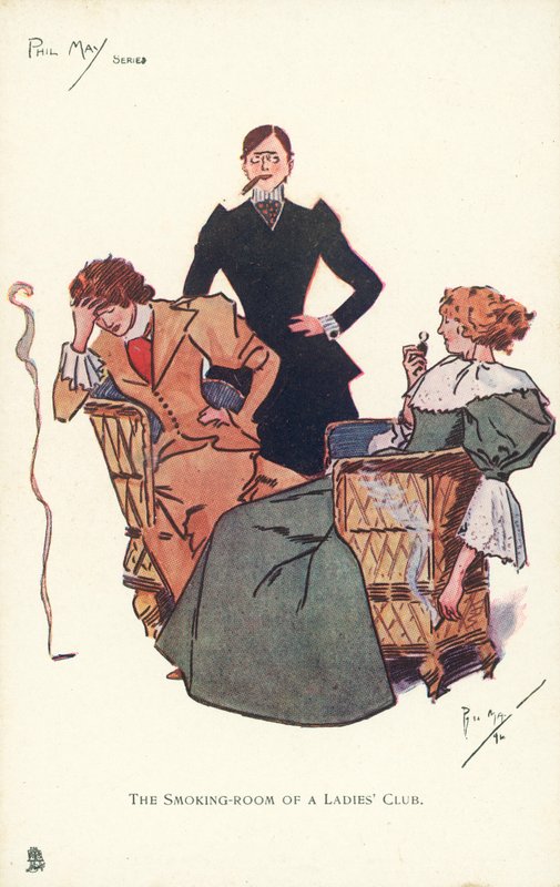 Raucherzimmer in einem Damenclub von Phil May